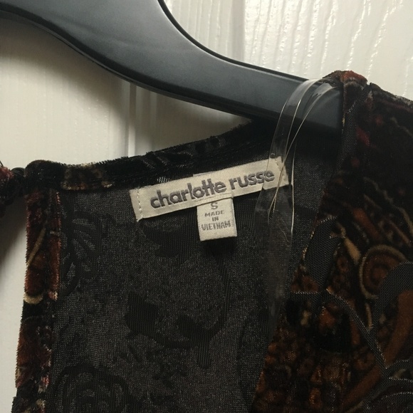 nwt charlotte russe womens s velour romper bell sl - Picture 5 of 5